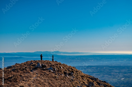 The plain and the sea from the alpine peak