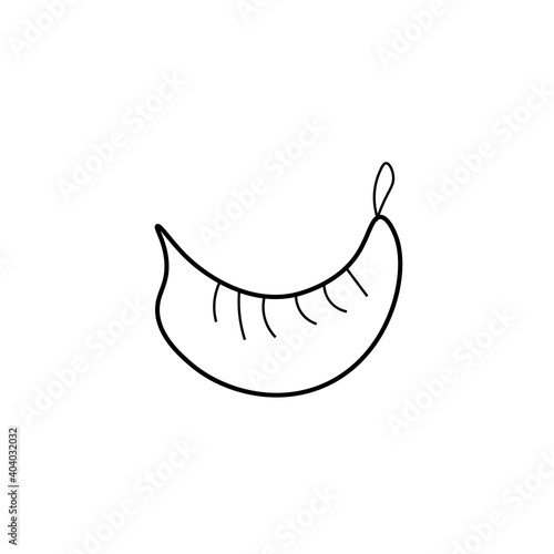 Vector New Year dumplings in doodle style.One simple food.Illustration dinner for Chinese New Year with black line hand drawn.Design for menus,cards,stickers,prints,social networks,web.