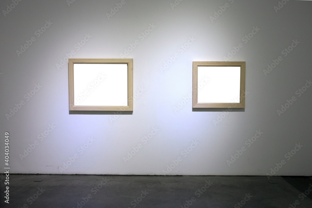 A blank picture frame in the exhibition room A blank picture frame in the exhibition room