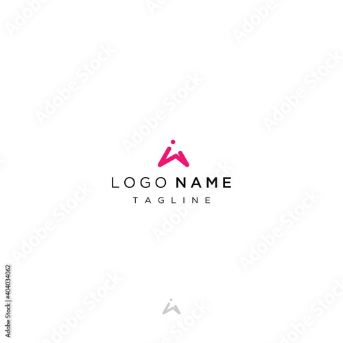 Triangle logo initial I, creative logo icon