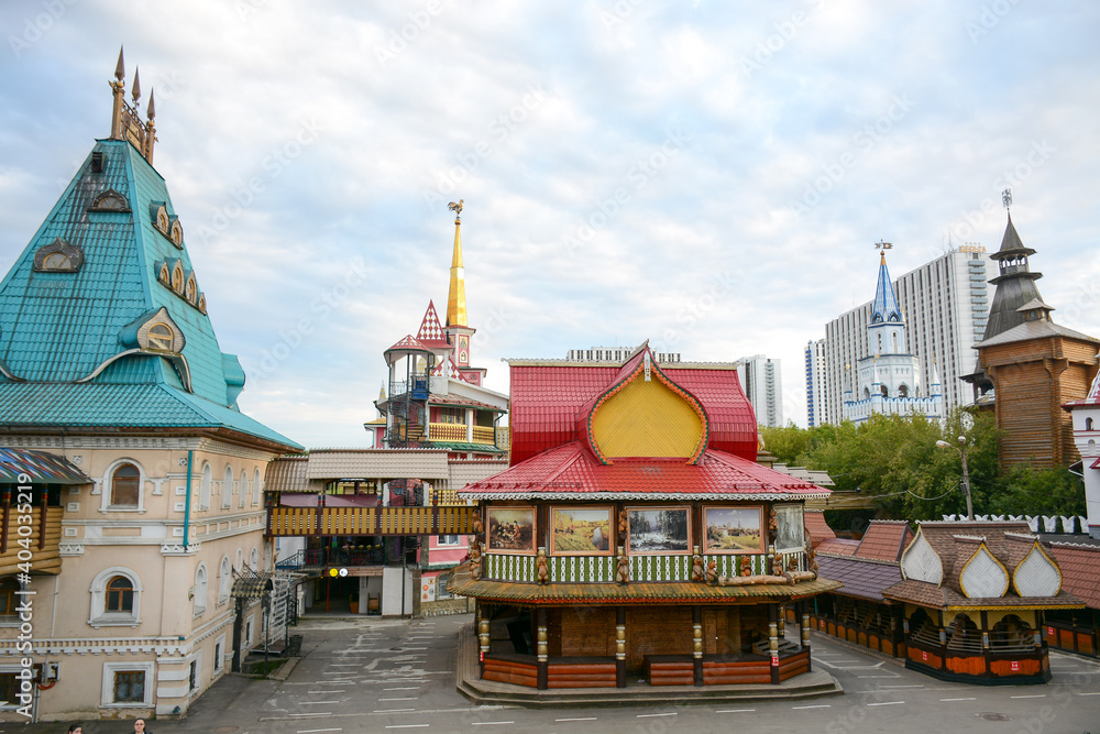 Naklejka premium MOSCOW, RUSSIA - September 20, 2020: Izmaylovo (Izmailovsky) Kremlin