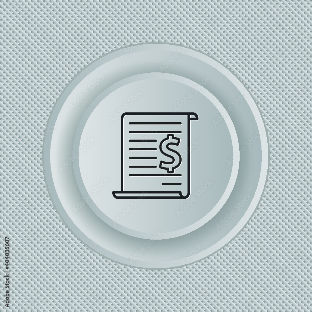 Purchase order line sign. Single line icon on white background. Vector illustration Purchase order line sign. Single line icon on white background. Vector illustration