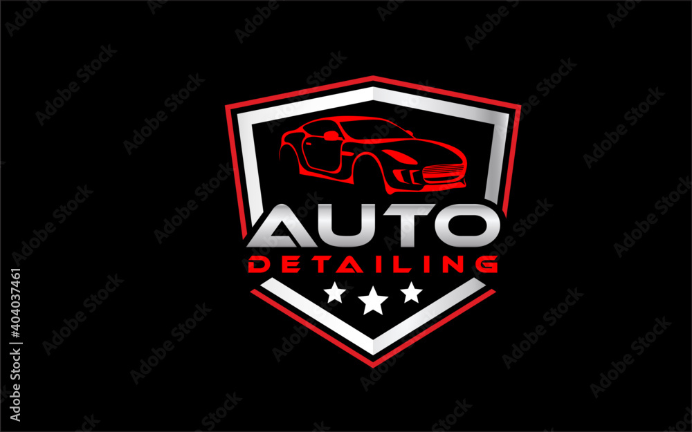 Illustration vector graphic of auto detailing servis logo design template Illustration vector graphic of auto detailing servis logo design template