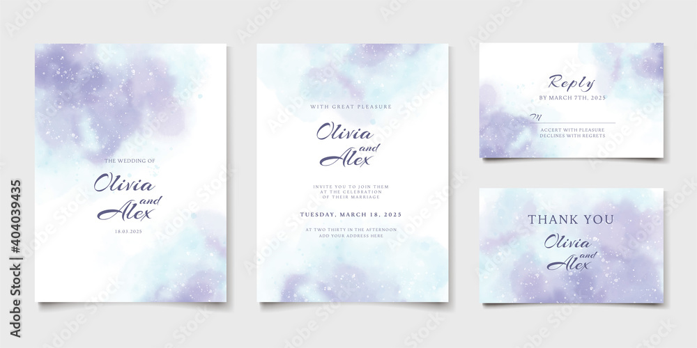 Watercolor Wedding Invitation