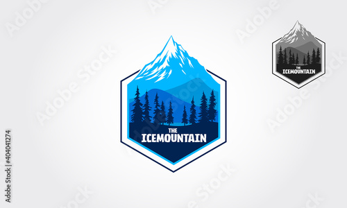 The IceMountain Vector Logo Template. This image suitable for any business that related with outdoor sport, activity, outdoor product, nature conservation, nature community, climbing community, etc.
