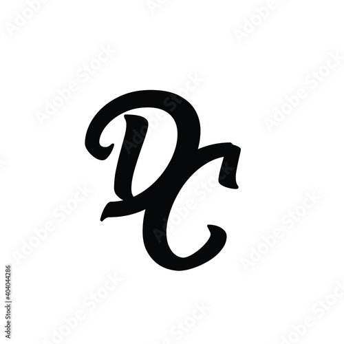 DC letter logo template vector illustration graphic design.