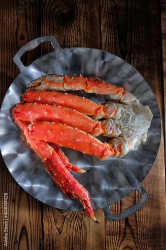 King kamchatka crab on a plate