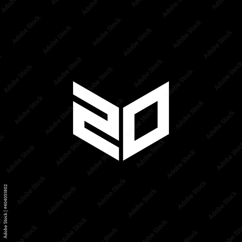 ZO letter logo design with black background in illustrator, vector logo, modern alphabet font overlap style. calligraphy designs for logo, Poster, Invitation, etc.	 - obrazy, fototapety, plakaty 