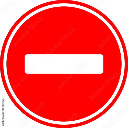Free Download Round traffic sign, No Entry allowed. - GFXLoad