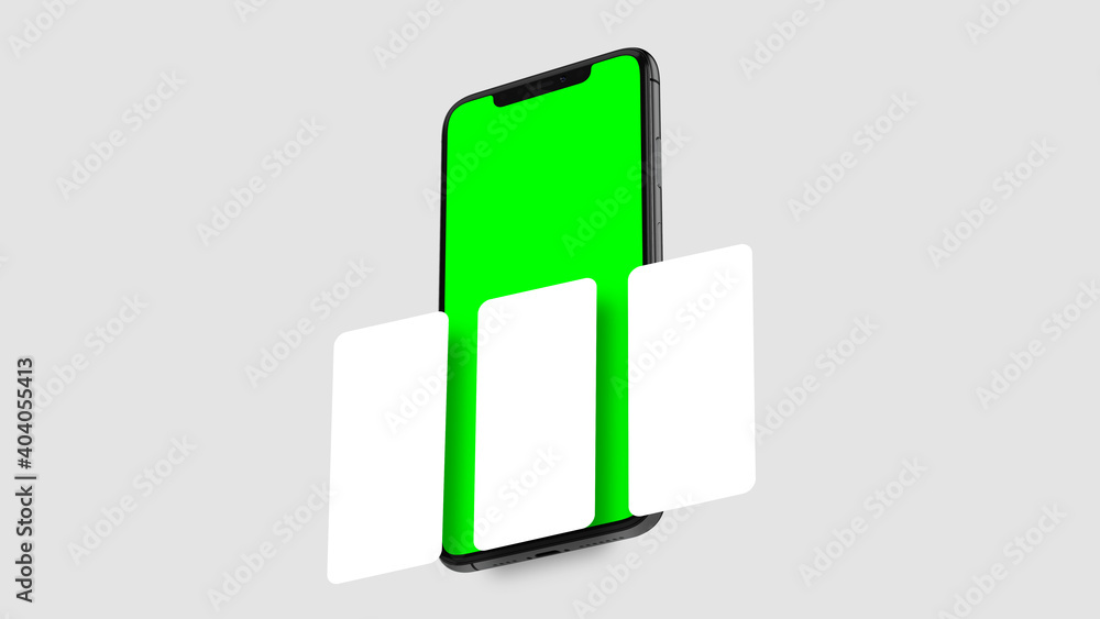Floating Phone With UI Screens Floating Phone With UI Screens