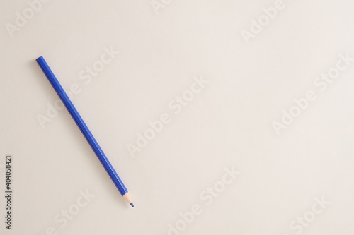 isolated Blue pencil with white background.