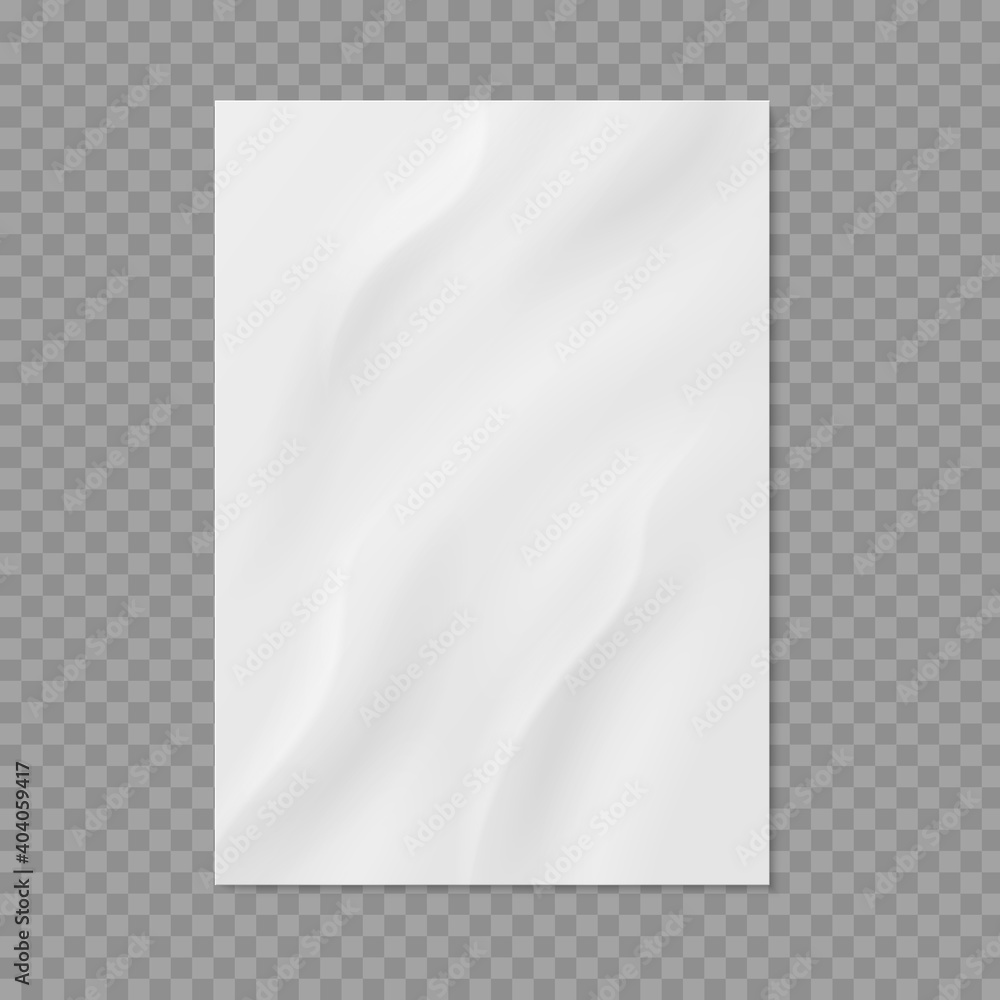 Crumpled paper. Realistic wet wrinkled page. Blank notepad sheet with textured surface and trifold. Isolated empty document with copy space on transparent background. Vector template for writing Crumpled paper. Realistic wet wrinkled page. Blank notepad sheet with textured surface and trifold. Isolated empty document with copy space on transparent background. Vector template for writing