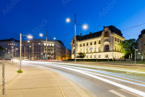 Photography Vienna French Embassy At Night, Austria