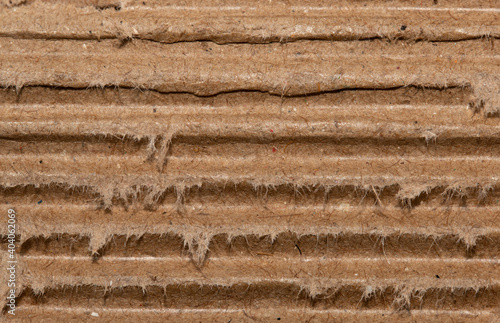 Brown paper corrugated sheet board texture background.