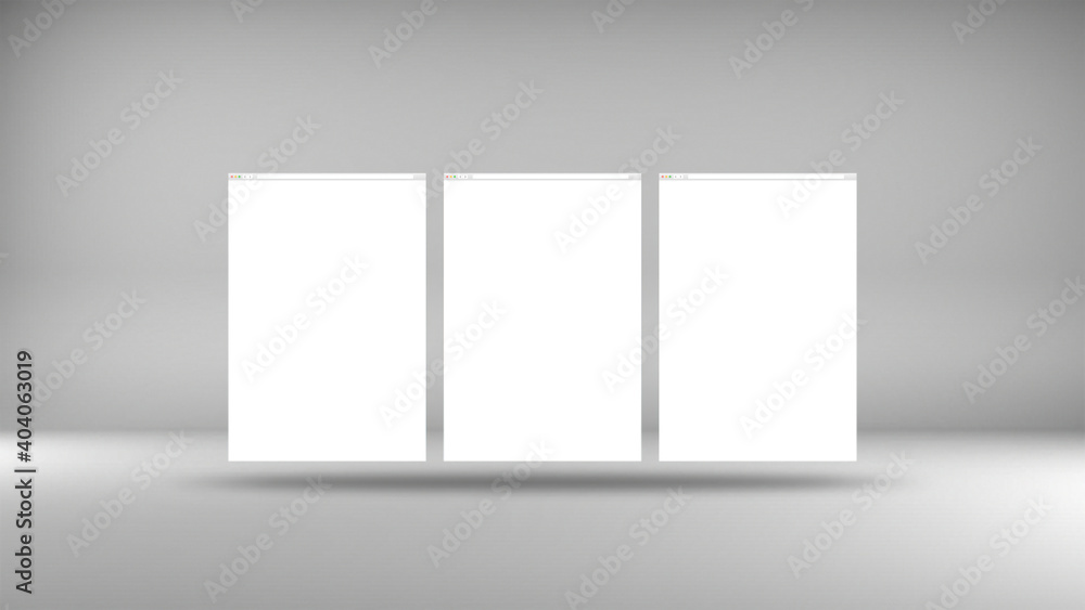 Web Browser Screens Mockup Web Browser Screens Mockup