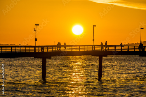 Pier And Golden Sky 10