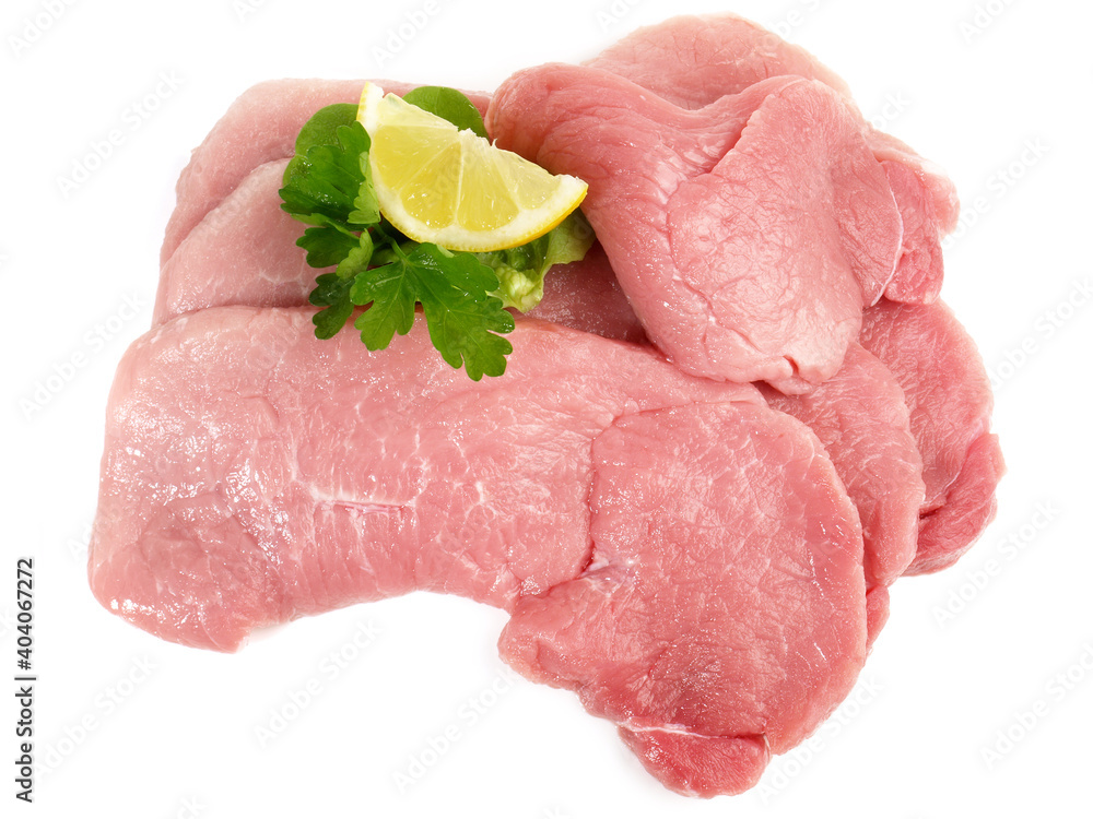 Rohe Schweineschnitzel für Wiener Schnitzel Rohe Schweineschnitzel für Wiener Schnitzel