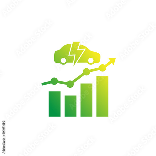 electric car, ev growing market icon