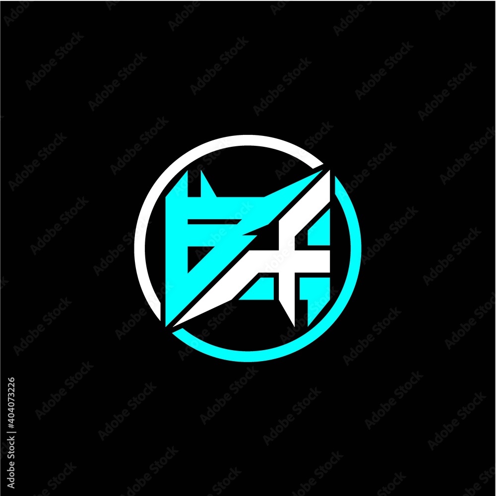 Modern minimalist design with the initials letter B X square and rings around it. Modern minimalist design with the initials letter B X square and rings around it.