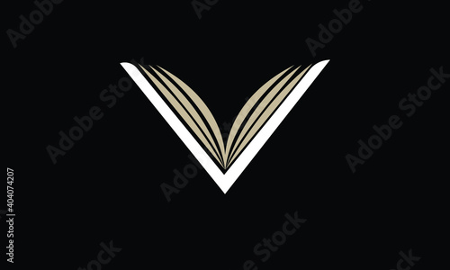 Book vector logo design template