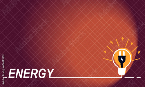 Big Light Bulb Idea and energy concept Website Landing page. editable vector.