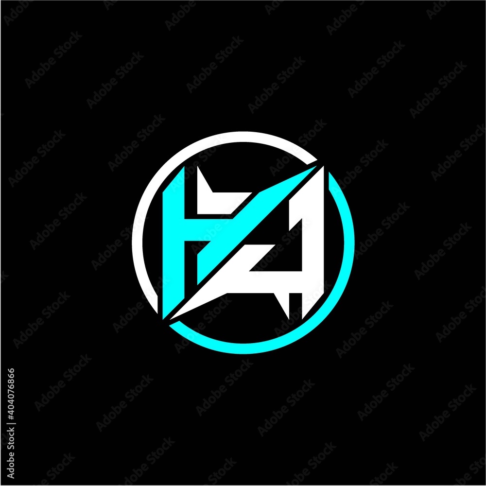 Modern minimalist design with the initials letter H J square and rings around it. Modern minimalist design with the initials letter H J square and rings around it.