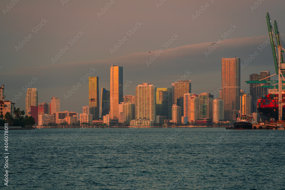 country skyline at sunset
