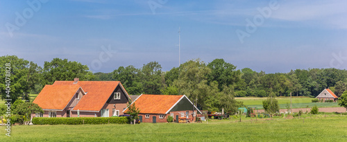 Panorama of a farm in the hills near Vasse, Netherlands photo