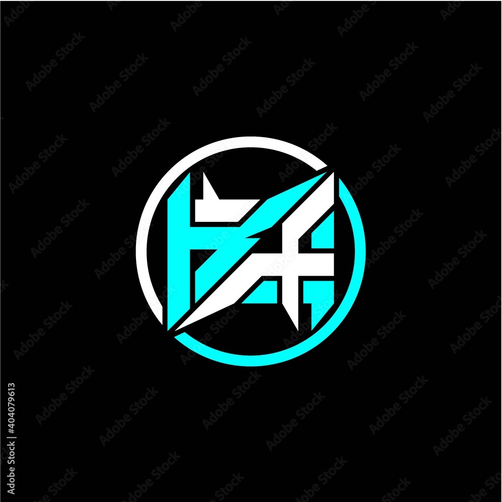Modern minimalist design with the initials letter K X square and rings around it. Modern minimalist design with the initials letter K X square and rings around it.