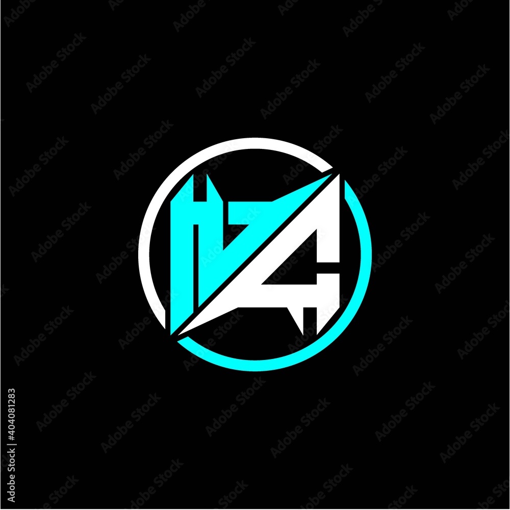 Modern minimalist design with the initials letter N C square and rings around it. Modern minimalist design with the initials letter N C square and rings around it.