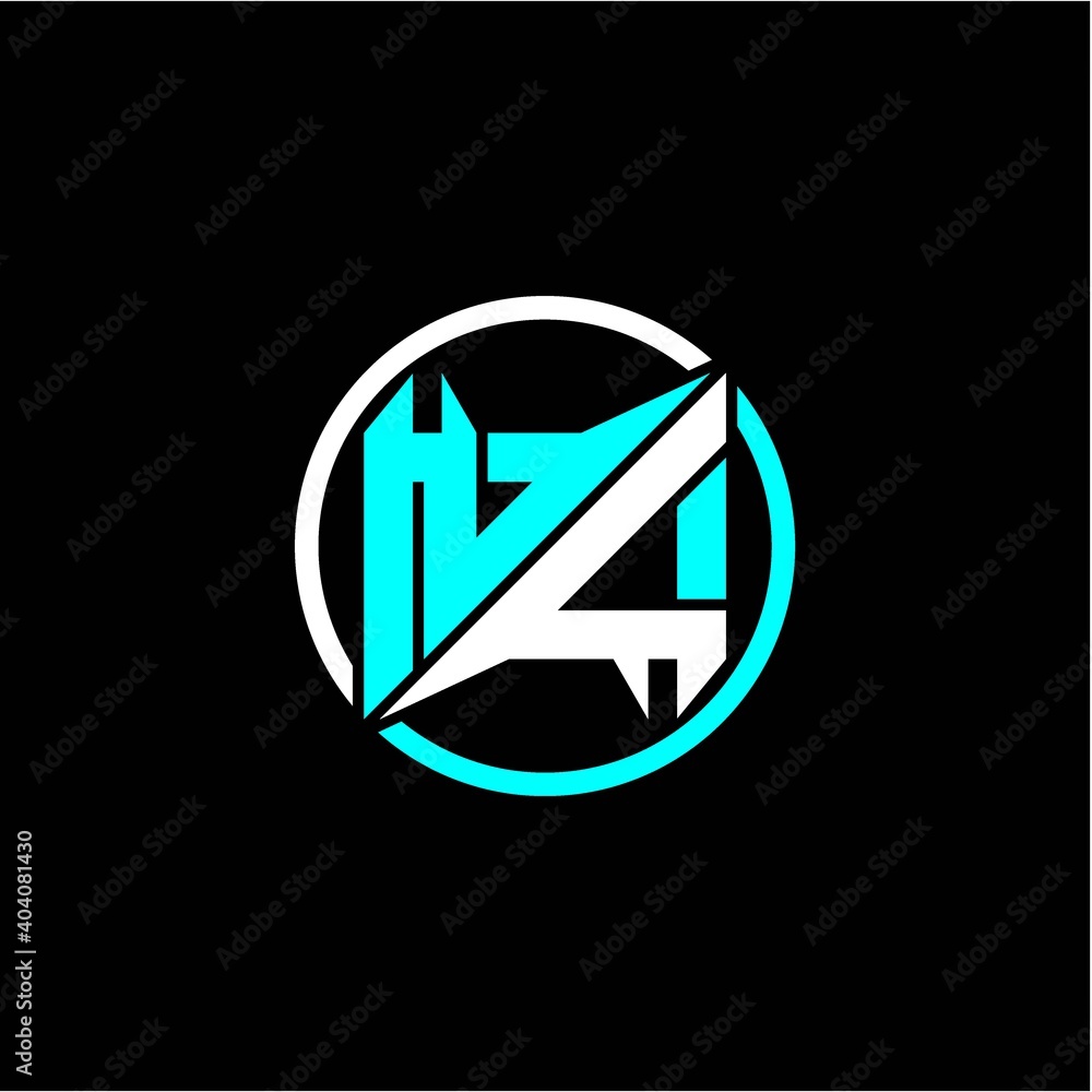 Modern minimalist design with the initials letter N L square and rings around it. Modern minimalist design with the initials letter N L square and rings around it.