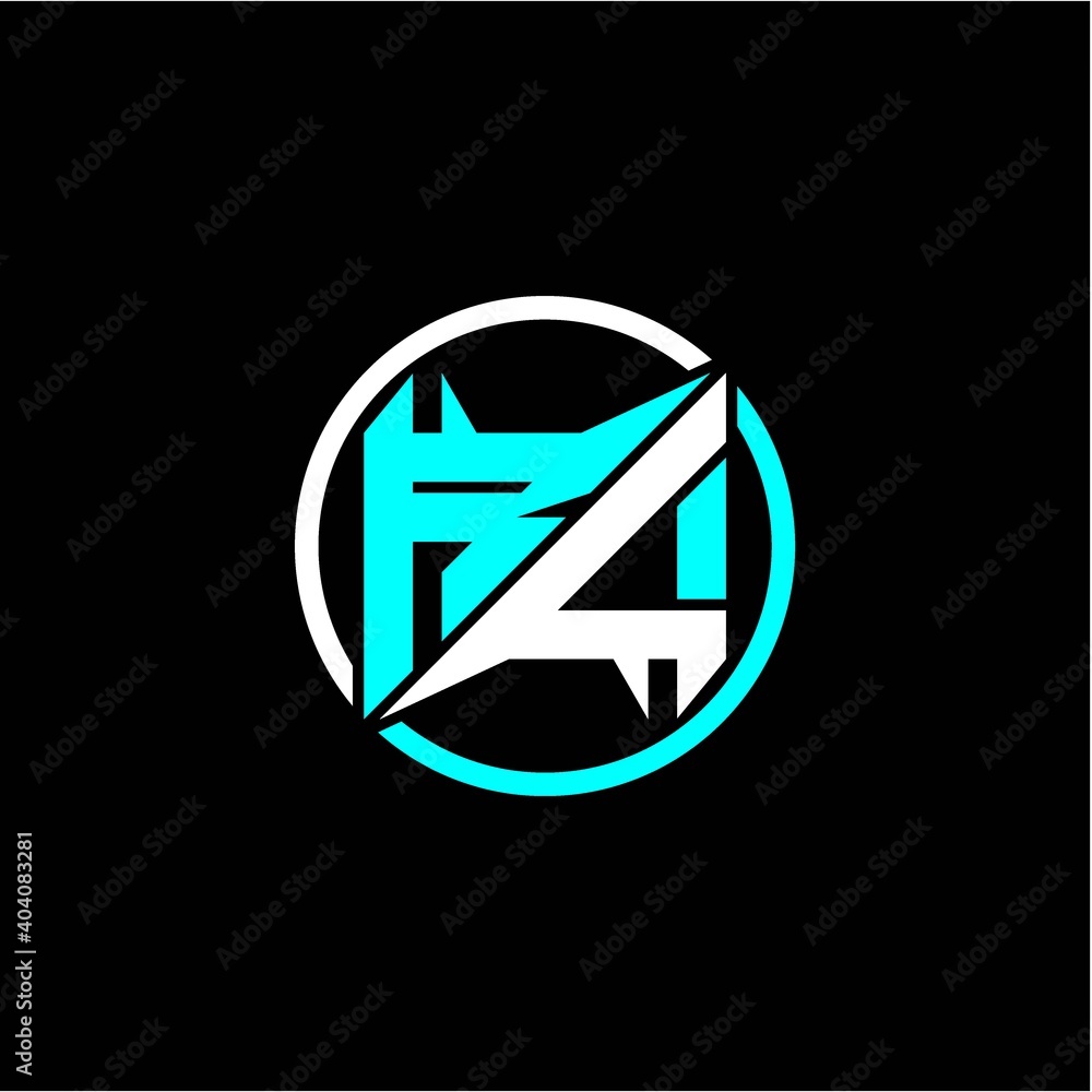 Modern minimalist design with the initials letter R L square and rings around it. Modern minimalist design with the initials letter R L square and rings around it.
