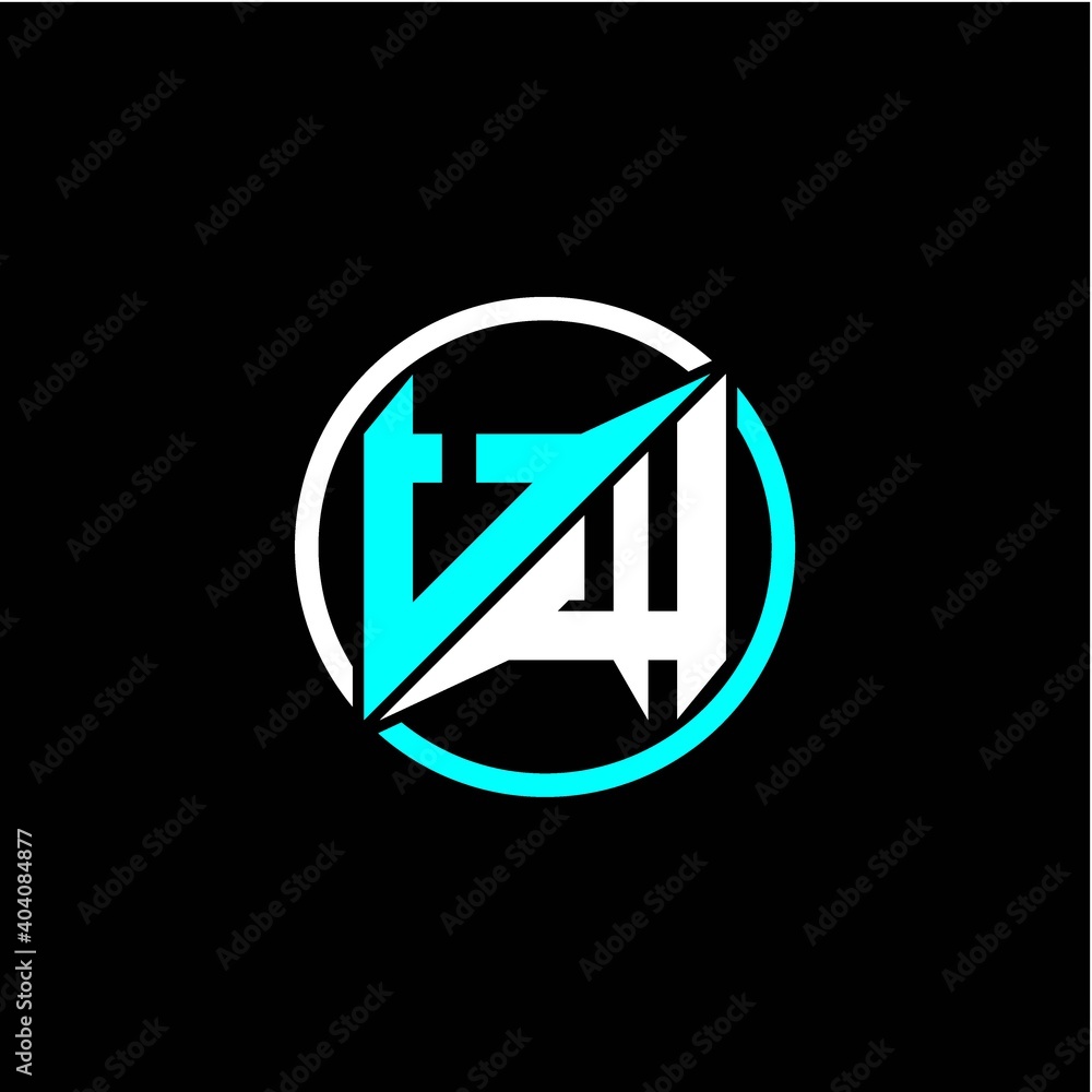 Modern minimalist design with the initials letter U W square and rings around it. Modern minimalist design with the initials letter U W square and rings around it.
