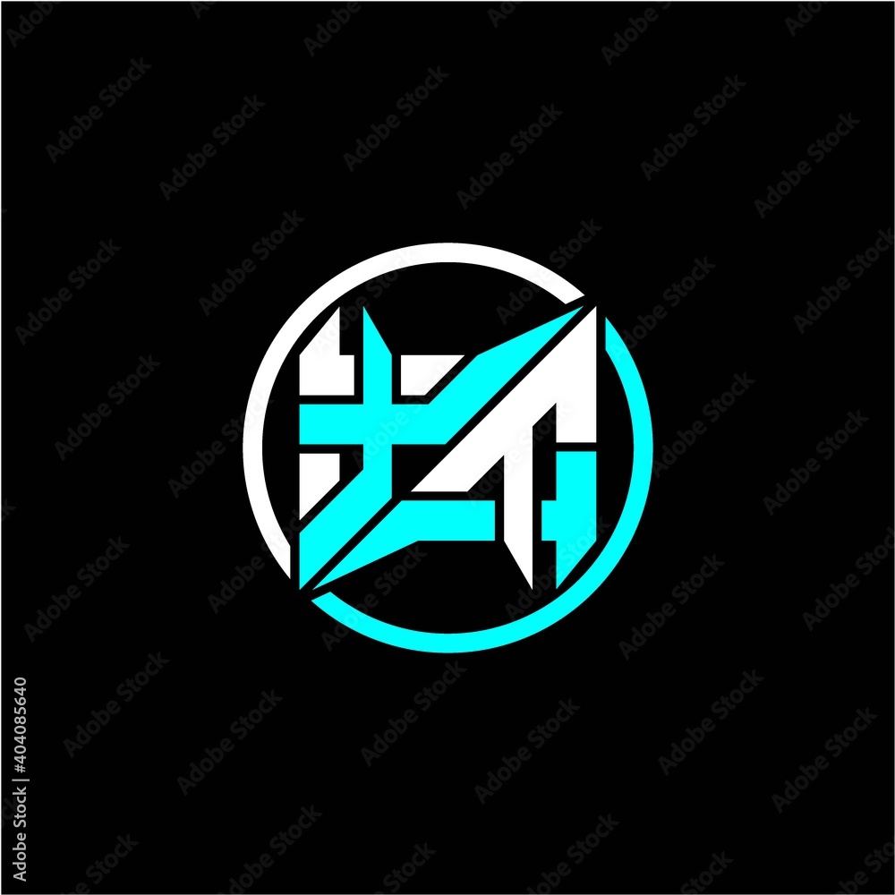 Modern minimalist design with the initials letter X T square and rings around it. Modern minimalist design with the initials letter X T square and rings around it.
