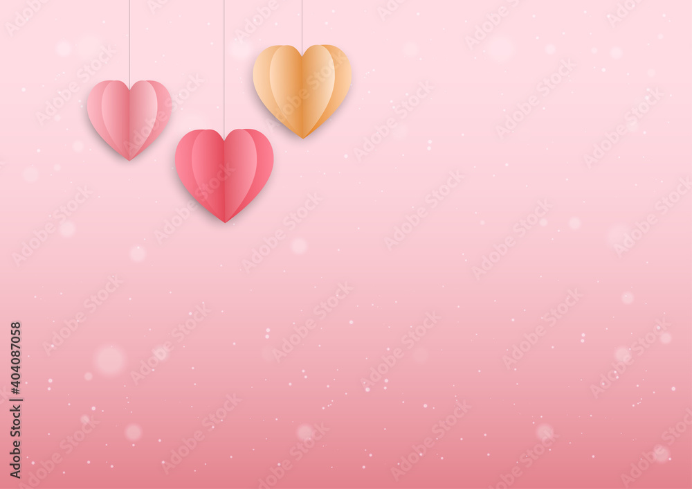 Pink background for valentine festival and wedding