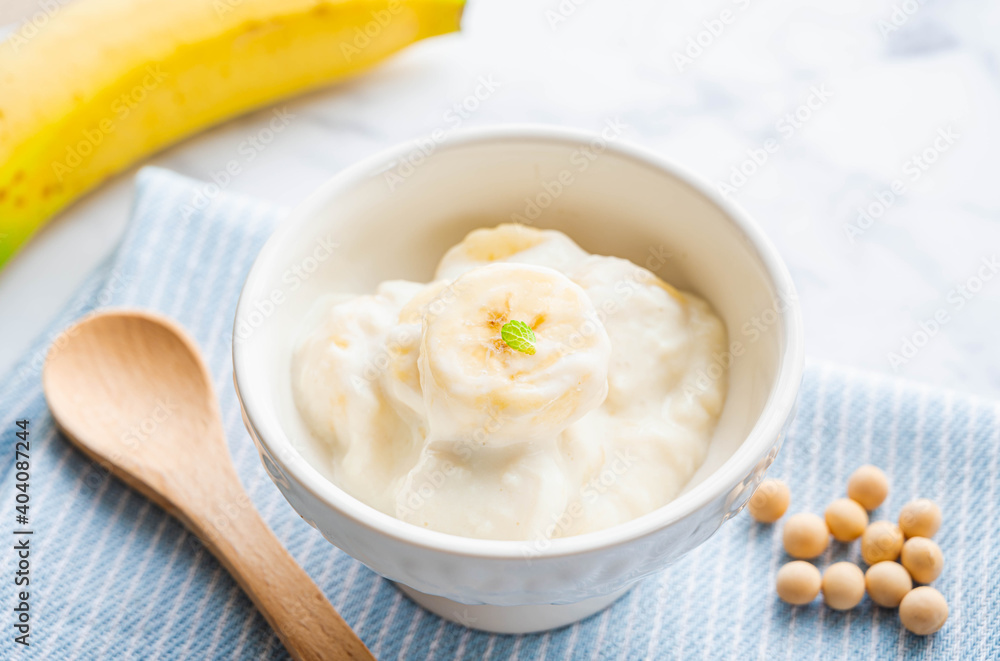 バナナの豆乳ヨーグルト和え バナナの豆乳ヨーグルト和え