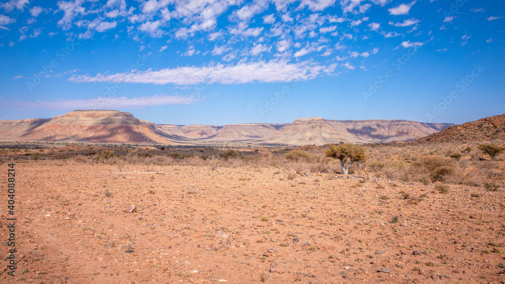 Fototapeta premium Namibia, Hardap region, Namib Desert East of the Namib Naukluft National Park towards Sossusvlei, Zaris pass.