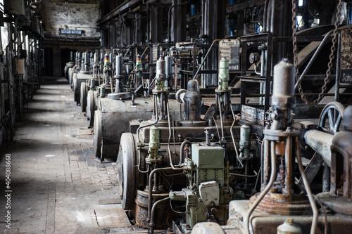 Production hall of a briquette factory photo