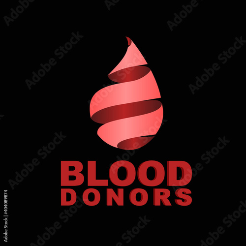 Blood Donors Logo Design Vector