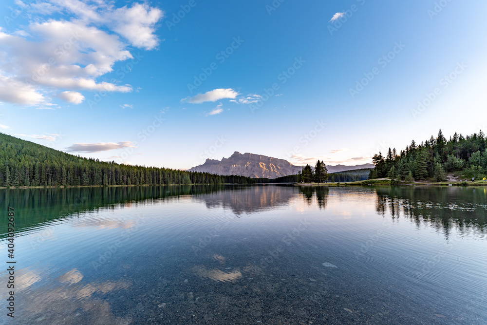 Two Jack Lake at sunset, Banff National Park, Canada Two Jack Lake at sunset, Banff National Park, Canada