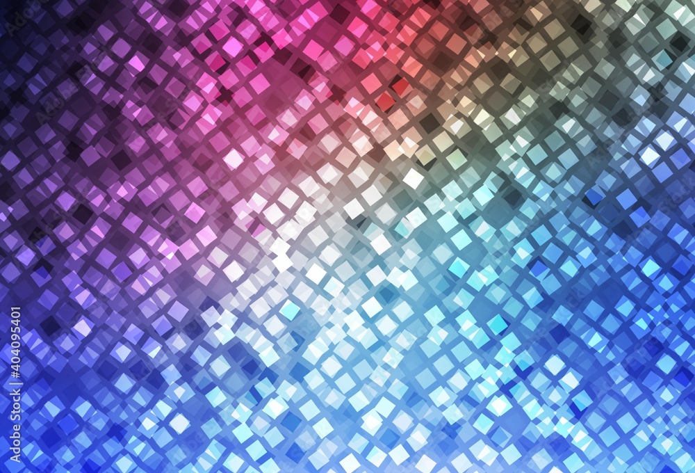 Dark Pink, Blue vector background in polygonal style.