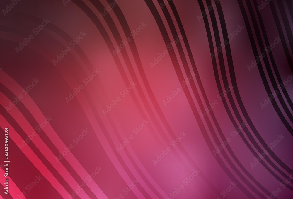 Obraz premium Light Pink, Red vector texture with wry lines.