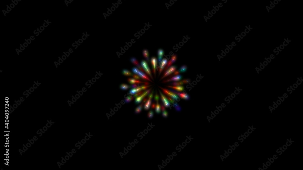 Color twinkling light streaks in perspective stretching Color twinkling light streaks in perspective stretching