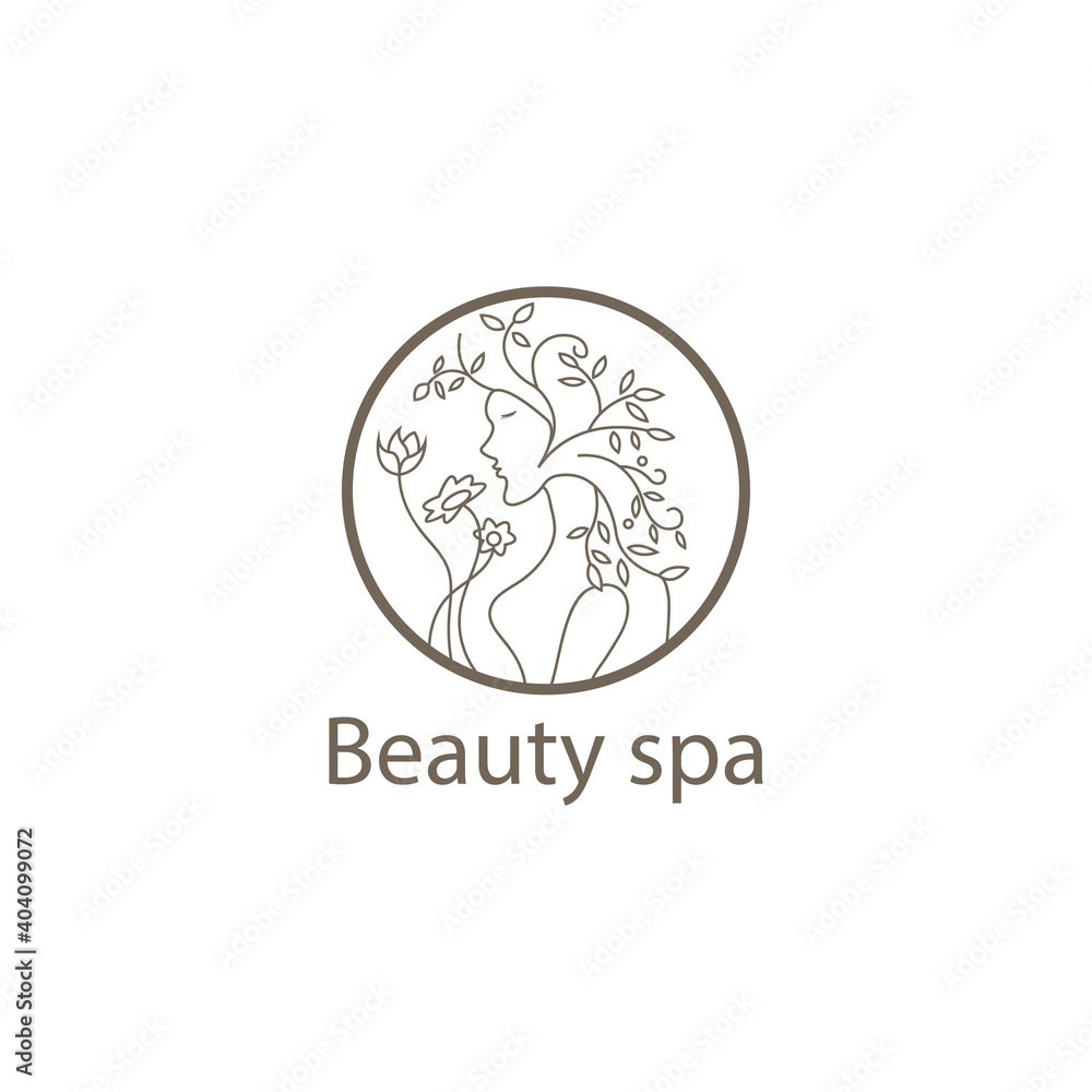 spa logo beauty abstract vector circle design line illustration spa logo beauty abstract vector circle design line illustration