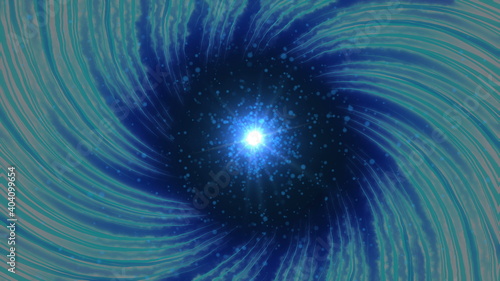 Animated Background With Glowing Particles Spiral photo