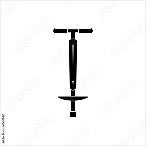 Pogo Stick Icon, Coil Spring Device For Jumping In Standing Position