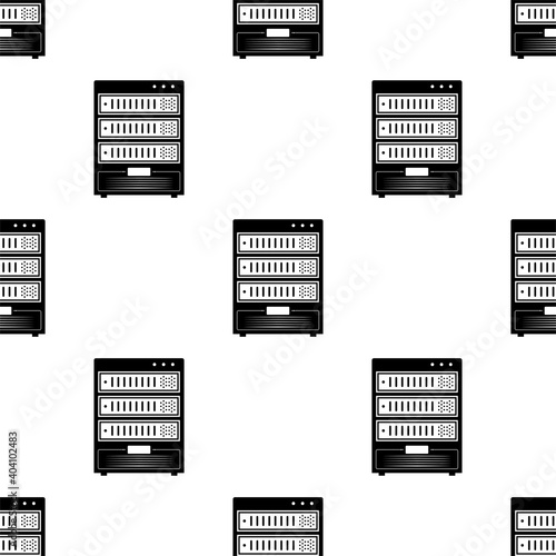 Raid Data Storage Icon Seamless Pattern, Redundant Array Of Independent Disks
