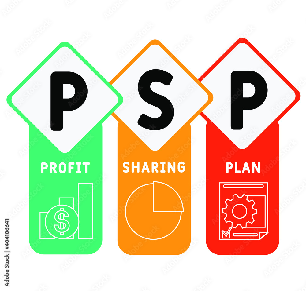 PSP - Profit Sharing Plan acronym. business concept background. vector  illustration concept with keywords and icons. lettering illustration with  icons for web banner, flyer, landing page Векторный объект Stock | Adobe  Stock