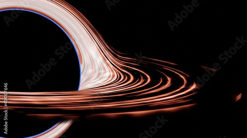 Photos black hole in space 3D rendered