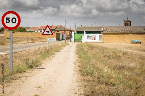 a country road entering Revenga de Campos, province of Palencia, Castile and Leon, Spain © Jorge Anastacio